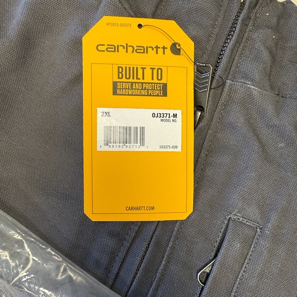 CARHARTT INSULATED ACTIVE JACKET LOOSE FIT IN GREY - 2XL - Picture 8 of 8
